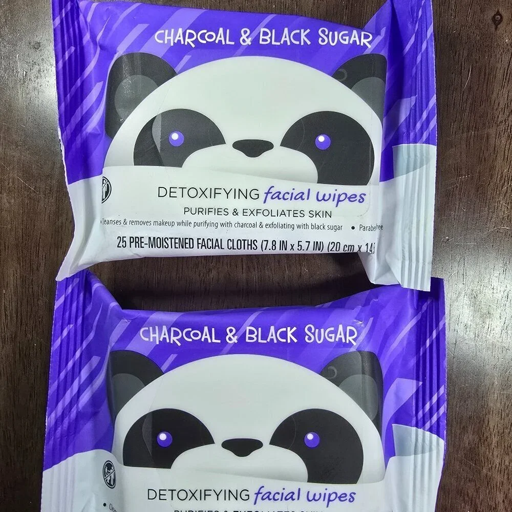2 Lot - CVS Health Charcoal & Black Sugar Detoxifying Facial Wipes